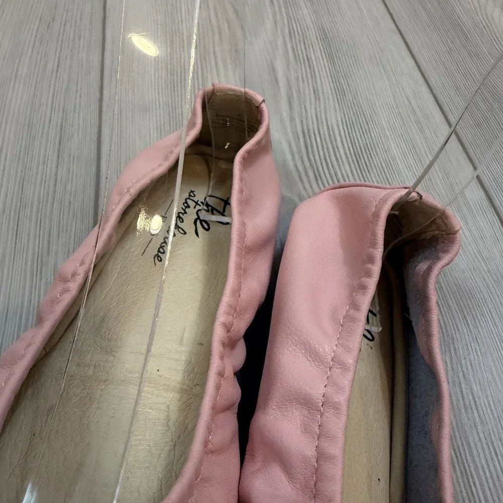 NEW The Storehouse Flats Womens 6 Foldable Leather Ballet Shoes Ballet Pink
